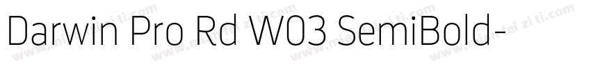 Darwin Pro Rd W03 SemiBold字体转换